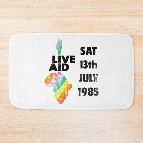 Item preview, Live Aid 1985 black and colors designed and sold by Andrea Gatti Art.