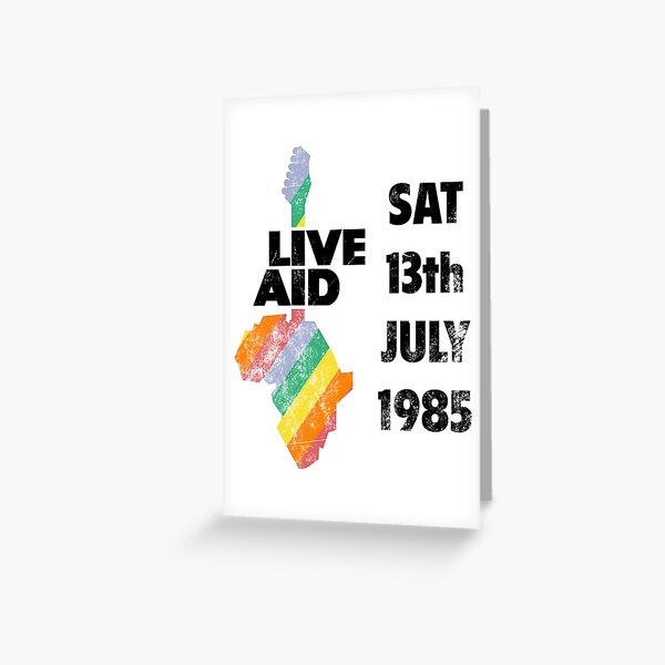 Item preview, Live Aid 1985 black and colors designed and sold by Andrea Gatti Art.