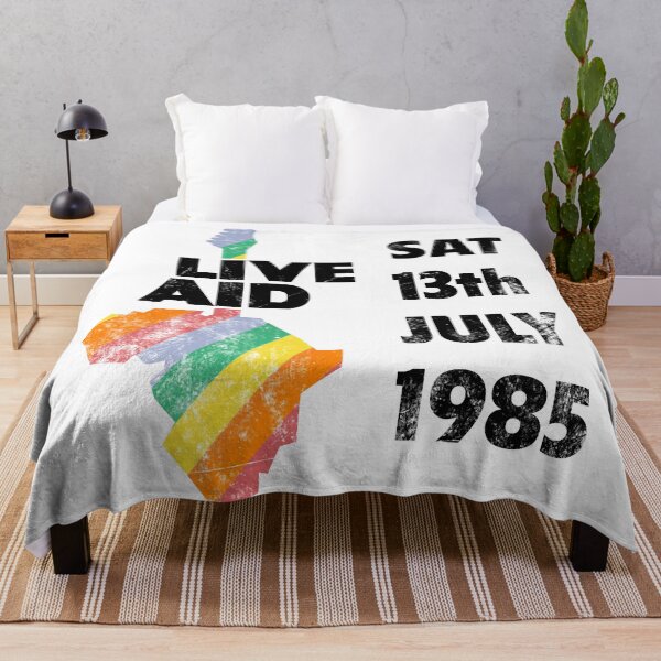 Item preview, Live Aid 1985 black and colors designed and sold by Andrea Gatti Art.