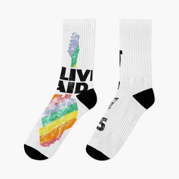 Item preview, Live Aid 1985 black and colors designed and sold by Andrea Gatti Art.