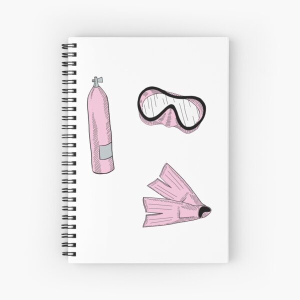 Item preview, pink scuba gear sticker pack designed and sold by Abbygcarter.