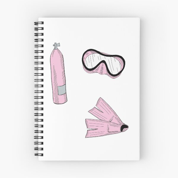 Item preview, pink scuba gear sticker pack designed and sold by Abbygcarter.