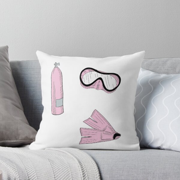 Item preview, pink scuba gear sticker pack designed and sold by Abbygcarter.
