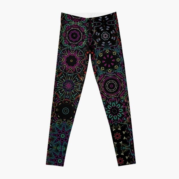 Item preview, Black Rainbow Multicolor Lines Mandala designed and sold by GloomyLand.