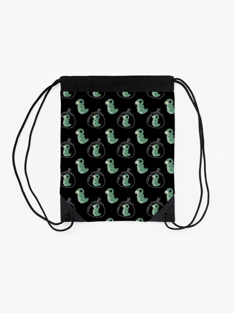 Thumbnail 2 of 3, Drawstring Bag, Hollow Knight Grub pattern designed and sold by bbybarbz.