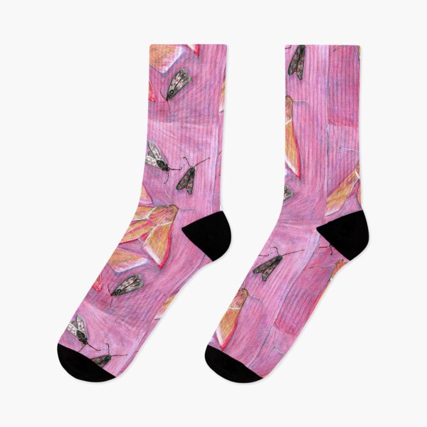 Item preview, Hawk Moths and Burnet Moths on pink background  designed and sold by Kyleacharisse.