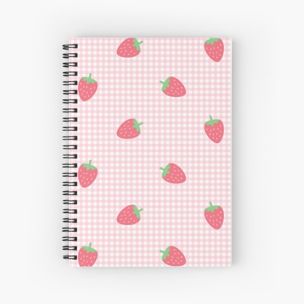 Strawberry Pastel Pink Gingham Kawaii Cute Cottagecore
