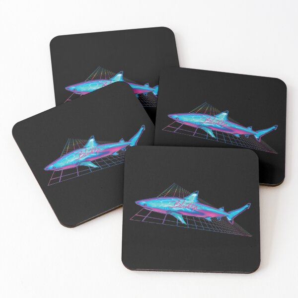 Item preview, Blacktip Shark Retrowave designed and sold by bslatecreations.