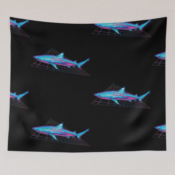 Item preview, Blacktip Shark Retrowave designed and sold by bslatecreations.