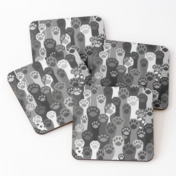 Item preview, Pawsome Pattern - Black and White designed and sold by Tillowin.
