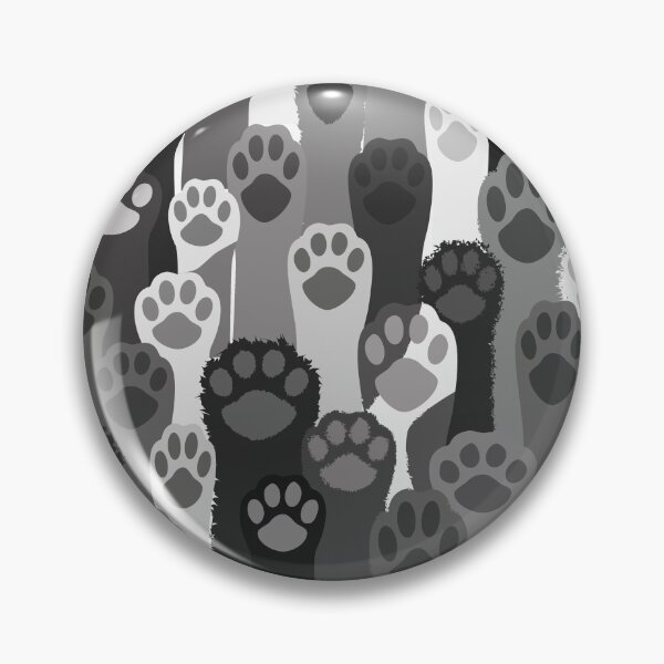Item preview, Pawsome Pattern - Black and White designed and sold by Tillowin.