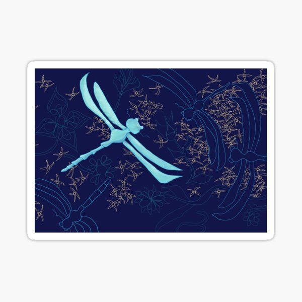 Glowing dragonfly Sticker