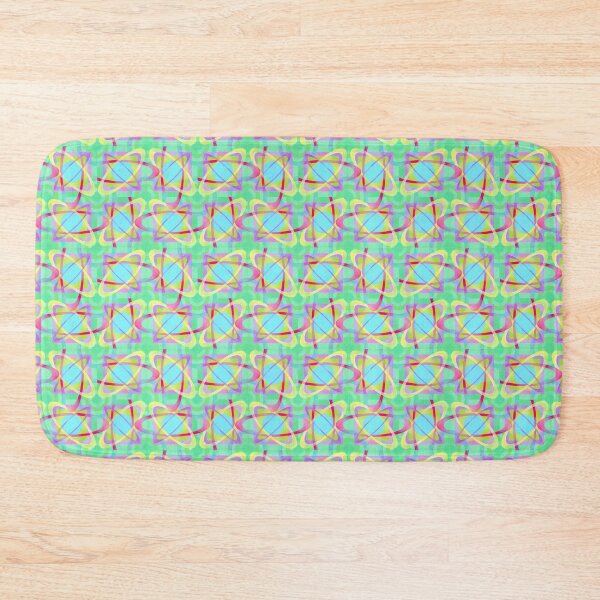Bright Abstract Geometric Bath Mat