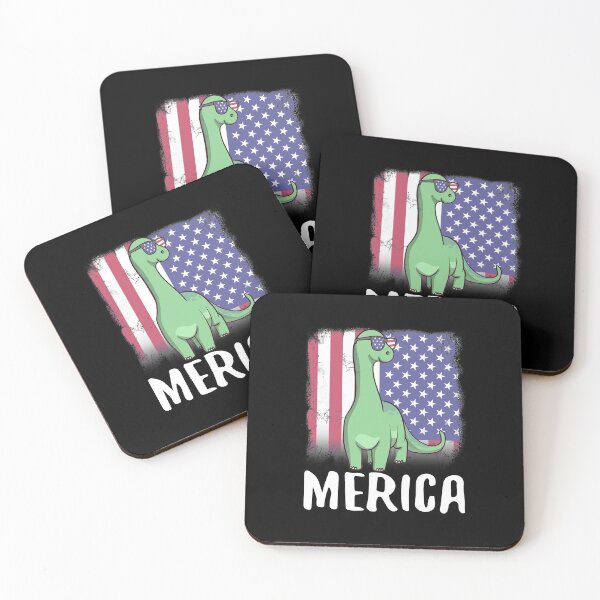 Item preview, Merica Bronosaurus Dinosaur USA American Flag designed and sold by fatamyfan1.