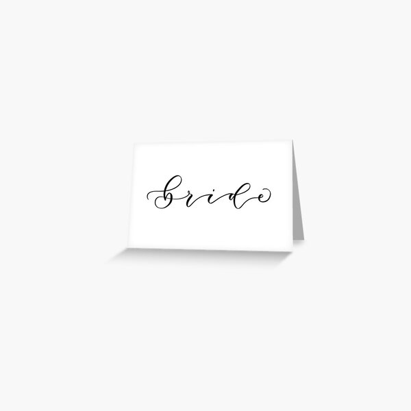 Bride Greeting Card