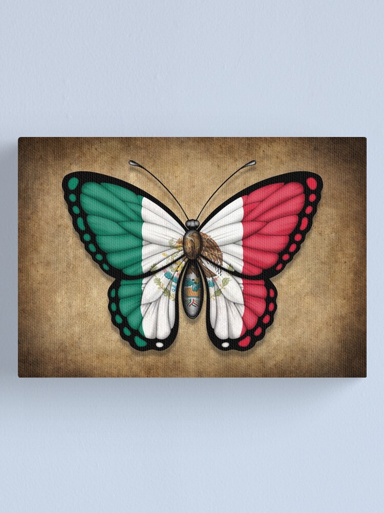 "Mexican Flag Butterfly" Canvas Print for Sale by JeffBartels Redbubble
