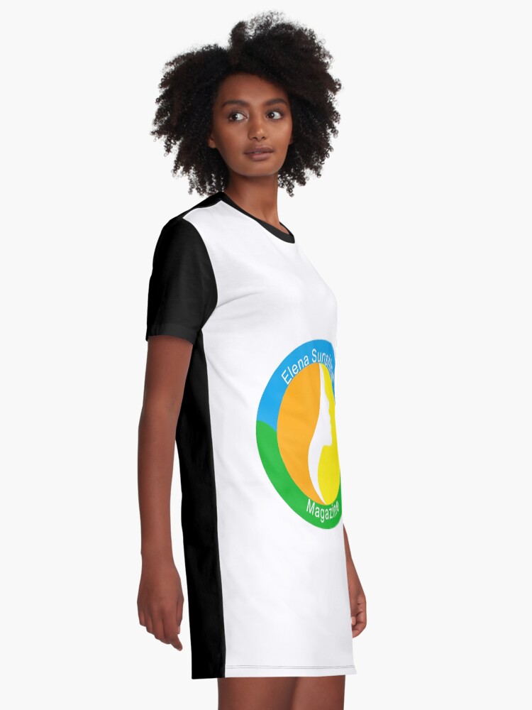 Alternate view of Elena Sunshine Magazine Graphic T-Shirt Dress