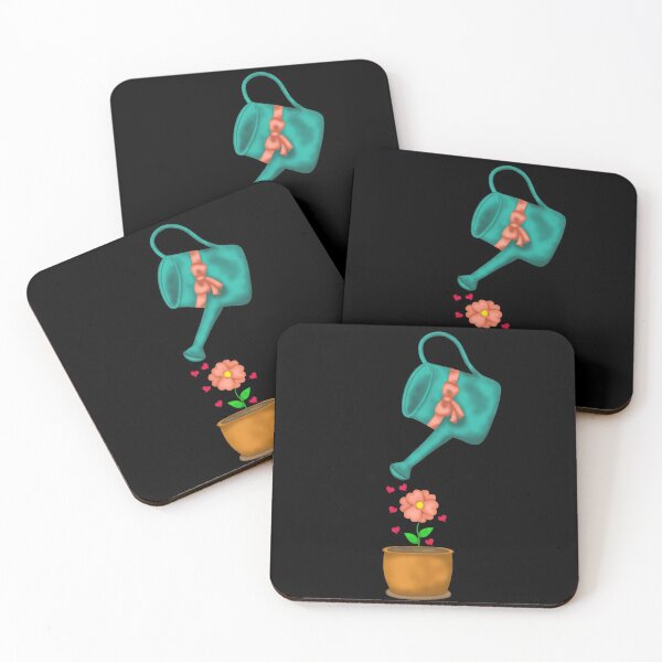 Item preview, Watering can and flower on black designed and sold by Juliana  Costa.