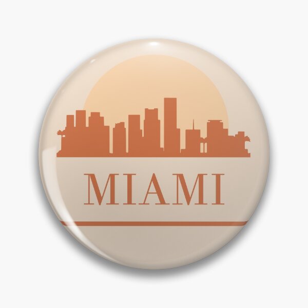 Artikelvorschau, MIAMI FLORIDA CITY SUN SKYLINE EARTH TONES entworfen und verkauft von deificusArt.