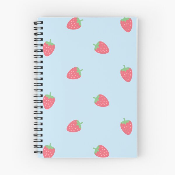 Item preview, Strawberries Kawaii Cute Pastel Blue Cottagecore Aesthetic designed and sold by candymoondesign.