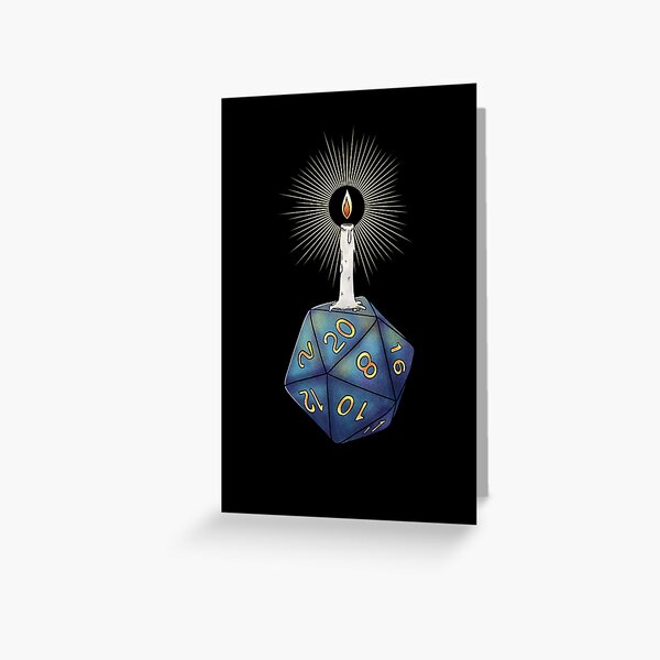D20 Dice Greeting Card for Sale by hinomaru17