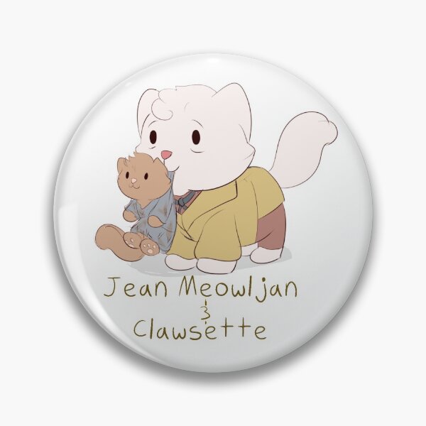 Item preview, Jean Valjean and Cosette Cat Pun designed and sold by MellowArtStuff.