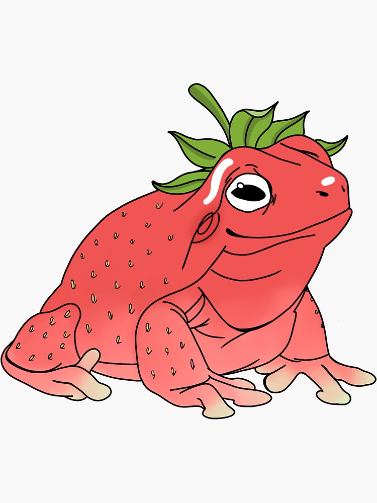 Strawberry Frog Sticker | Sticker