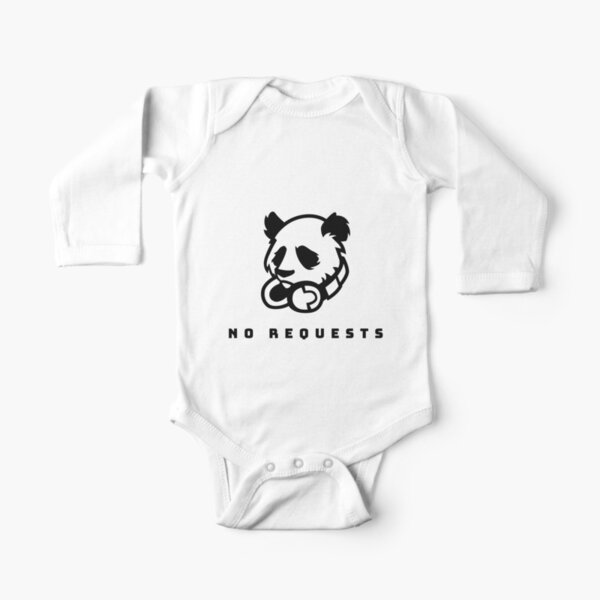 Panda DJ: No Requests Long Sleeve Baby One-Piece