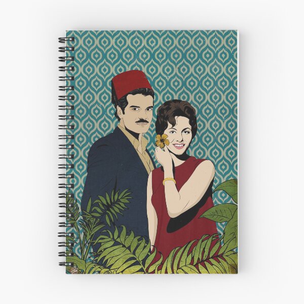 Item preview, Faten Hamama & Omar Sherif designed and sold by Tameralahmarart.