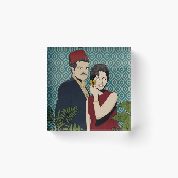 Item preview, Faten Hamama & Omar Sherif designed and sold by Tameralahmarart.