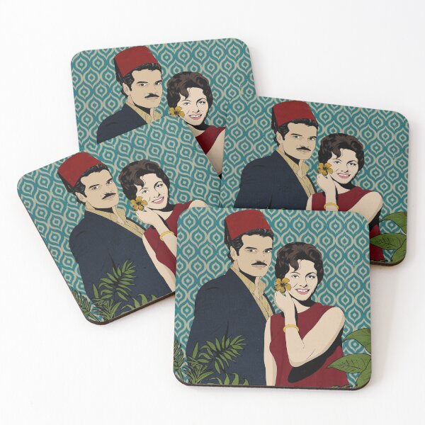 Item preview, Faten Hamama & Omar Sherif designed and sold by Tameralahmarart.