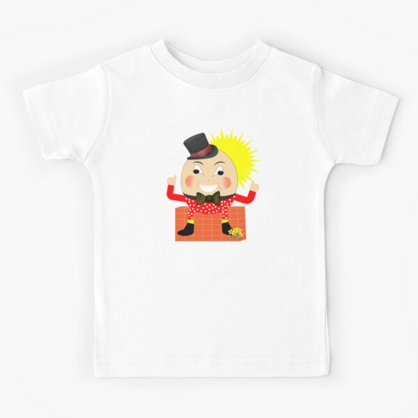 Humpty Dumpty Sat On A Wall Cute Kids Nursery Rhyme Character Kids T-Shirt