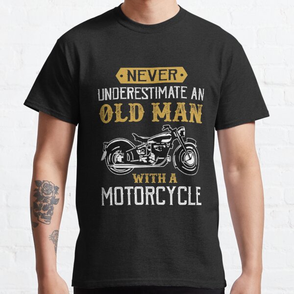 Never Underestimate an Old Man with A Motorbike Biker Women Sweatshirt tee