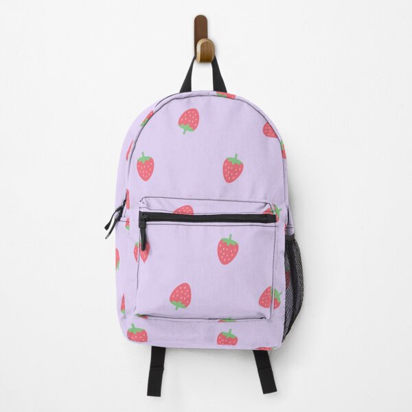Vista previa del artículo con la obra «Fresas Kawaii Lindo Pastel Púrpura Lavanda Cottagecore Estética», diseñado y vendido por candymoondesign.
