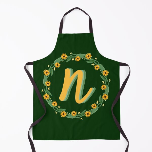Item preview, N Monogram Sunflower Wreath designed and sold by lulubeeart.