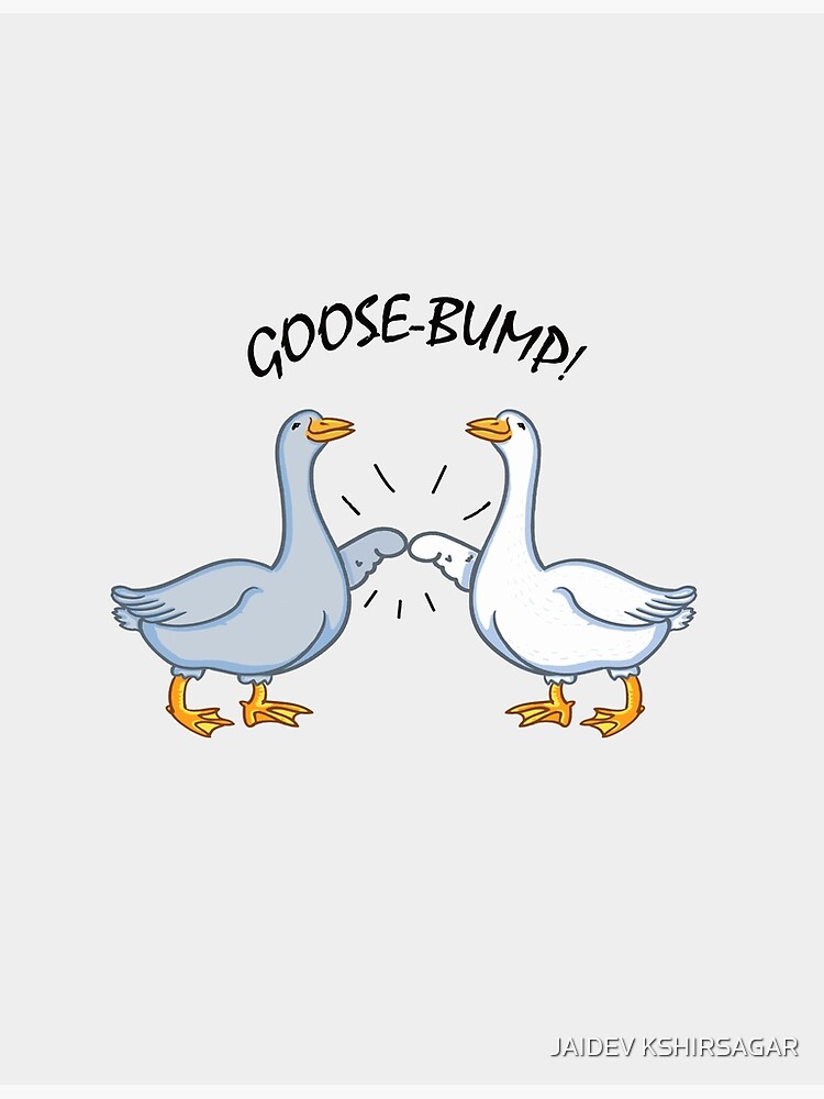 Goosebumps Goose Fistbump Cartoon Stock Illustration - Download