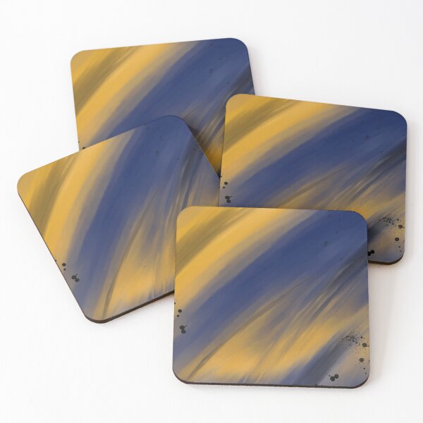 Item preview, Blue gold abstract art designed and sold by LaurenHWyatt.