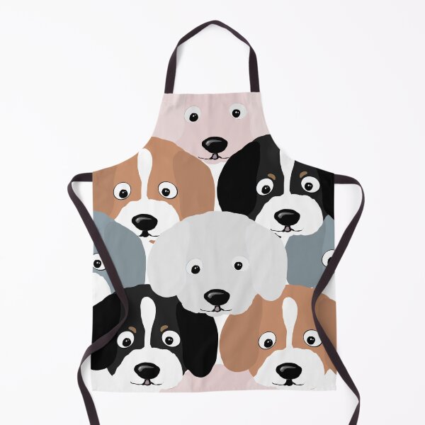 Item preview, Black Brown Pink Grey Puppy Dogs Illustration designed and sold by InovArtS.
