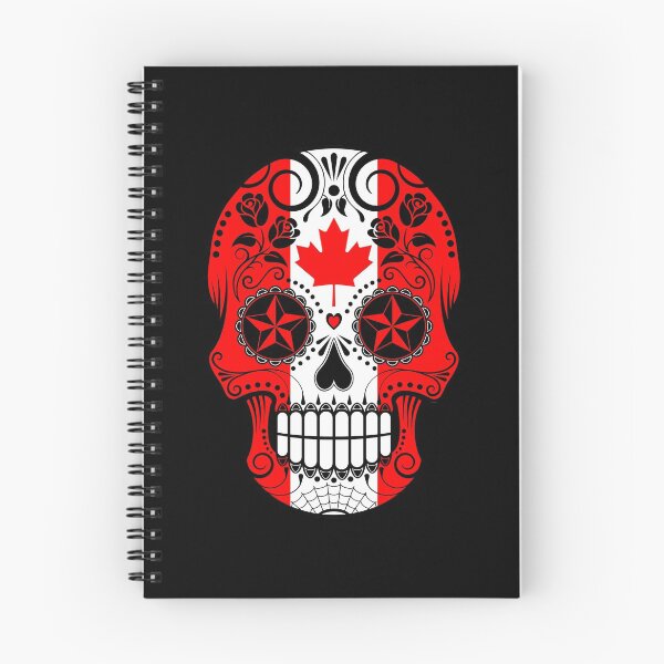 Item preview, Sugar Skull with Roses and Flag of Canada designed and sold by JeffBartels.