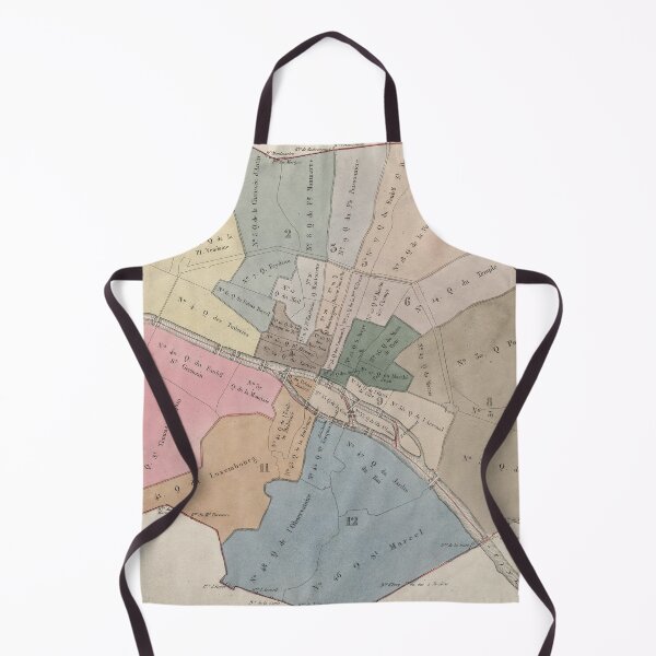 Item preview, Vintage Map of Paris Neighborhoods (1836) designed and sold by BravuraMedia.
