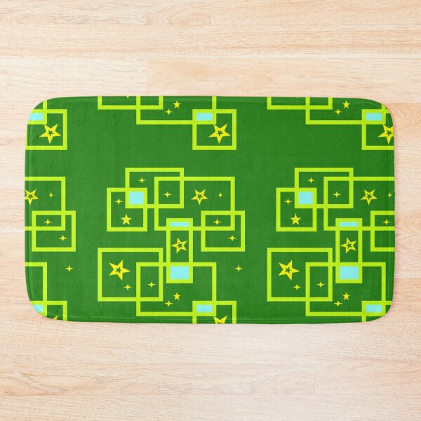 Item preview, yellow star green square green background  designed and sold by miaterinka.