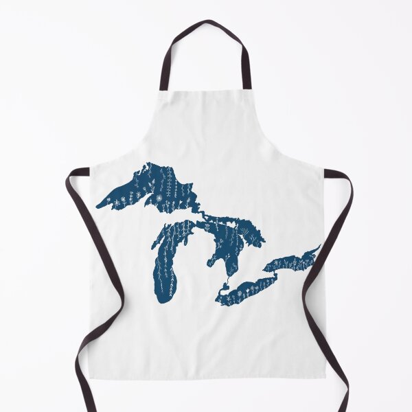 Item preview, Blue Floral Great Lakes designed and sold by The Water Nerd.
