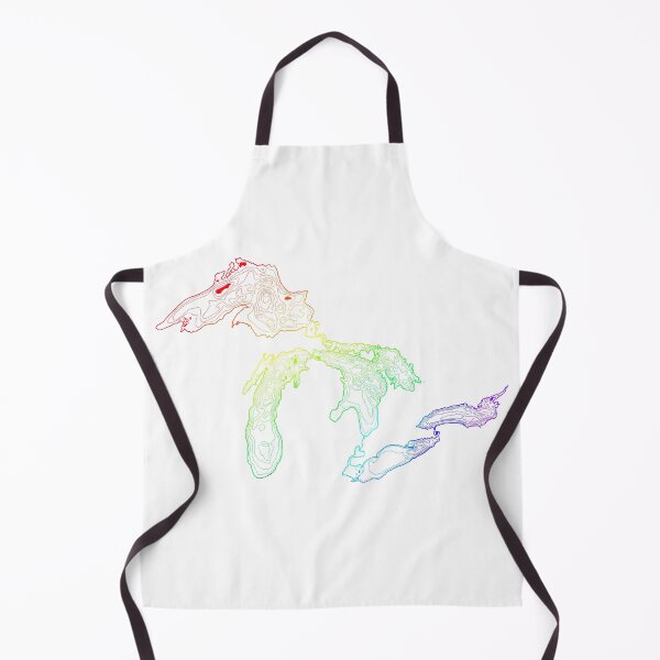 Item preview, Great Lakes Depth Map Rainbow Contour Lines designed and sold by The Water Nerd.