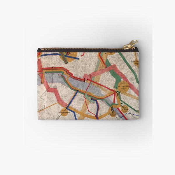 Item preview, Vintage Paris France Tramway Usage Map (1891) designed and sold by BravuraMedia.