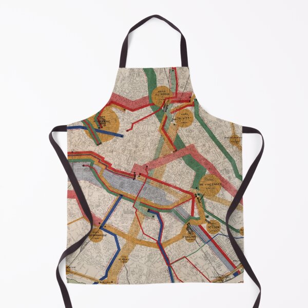 Item preview, Vintage Paris France Tramway Usage Map (1891) designed and sold by BravuraMedia.