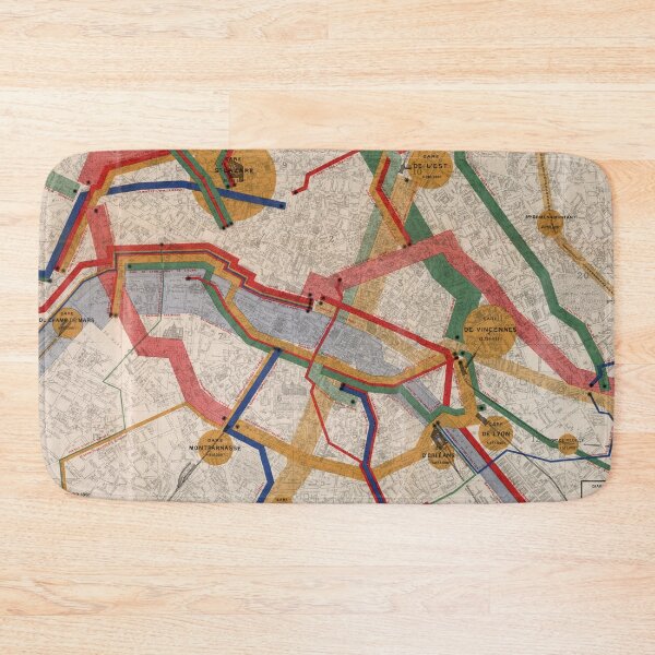 Item preview, Vintage Paris France Tramway Usage Map (1891) designed and sold by BravuraMedia.