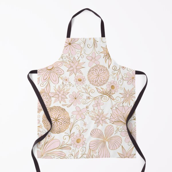 Item preview, Cute Girly Gold Floral Doodles Blush Pink Design designed and sold by InovArtS.