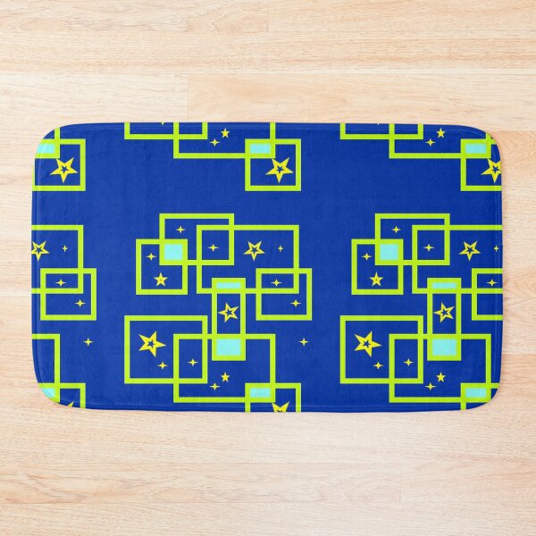 Item preview, yellow star green square blue background  designed and sold by miaterinka.