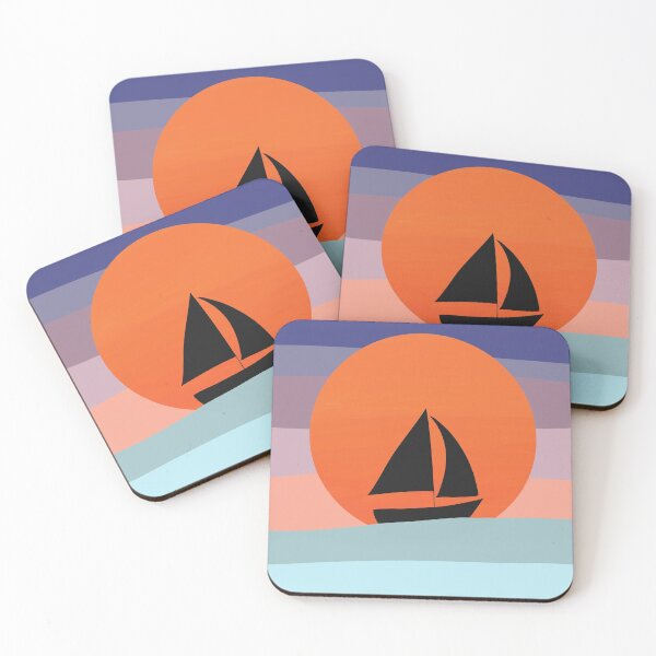 Item preview, Sailboat in the sunset designed and sold by StickersByJYen.