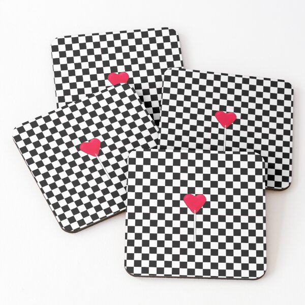 Item preview, Checkered Print and Red Heart Lollipop designed and sold by GRETKA.